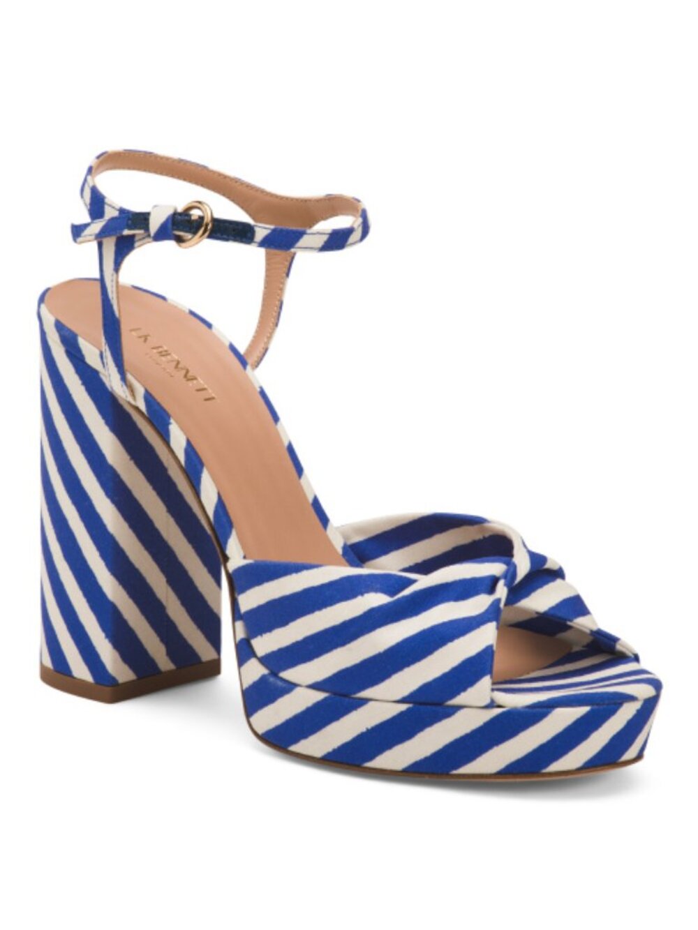 LK BENNETT Made In Italy Rosa Twist Front Platform Formal Sandals